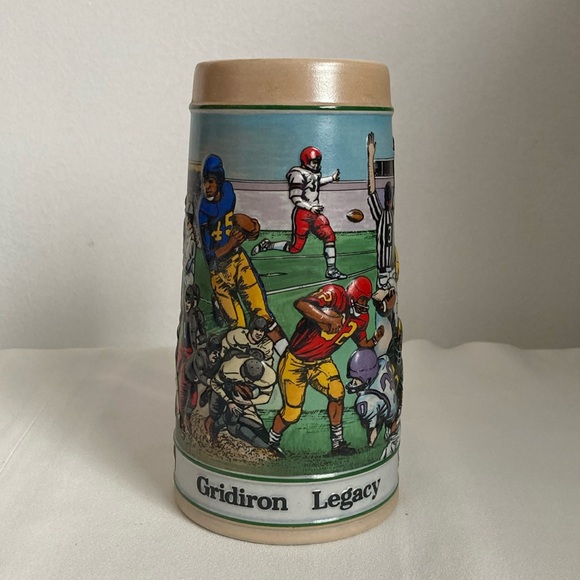 Budweiser Football Gridiron Legacy Beer Mug Stein Vintage - Picture 1 of 6